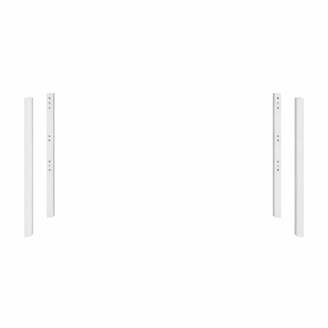 optie 2x set extra poten voor ombouw tot 2 lage bedden 64 cm hoog