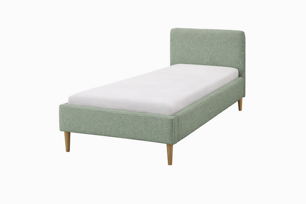 Jip 90x200 gestoffeerd bed groen