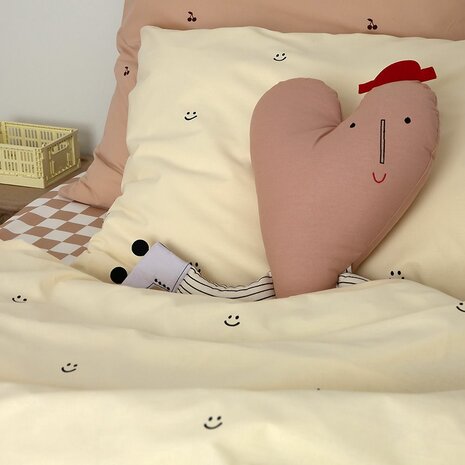 Studio Ditte dekbedovertrek Smiley vanille 1 persoons 140x200/220