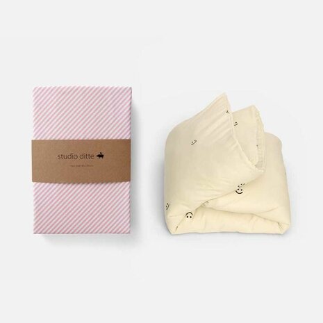 Studio Ditte dekbedovertrek Smiley vanille 1 persoons 140x200/220