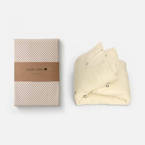 Studio Ditte dekbedovertrek Smiley vanille 1 persoons 140x200/220