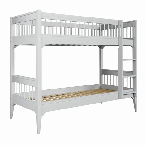 Carmela 90x200 stapelbed grenen grijs