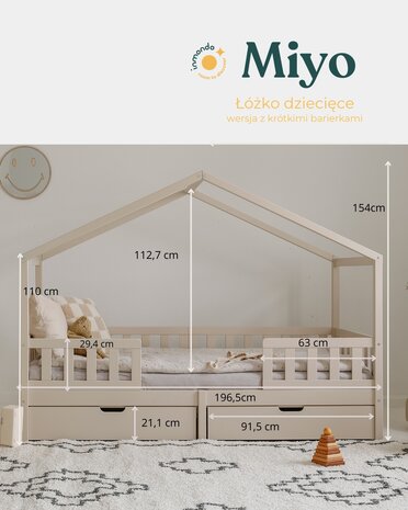 maten met korte uitval en dak