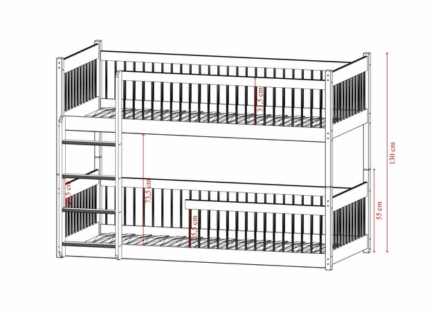 maten brindisi stapelbed 