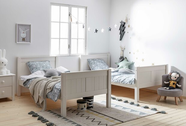 sfeer in wit, deelbaar tot 2 lage bedden