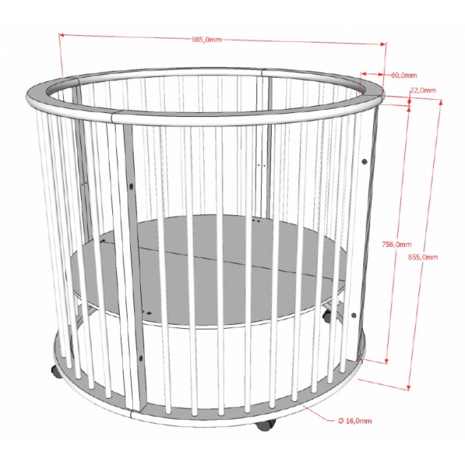 maten box dino &Oslash; 90 cm