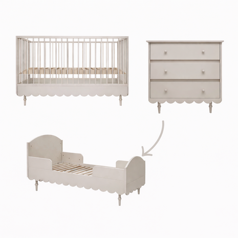 Babushka 2 delige meegroeikamer wit 