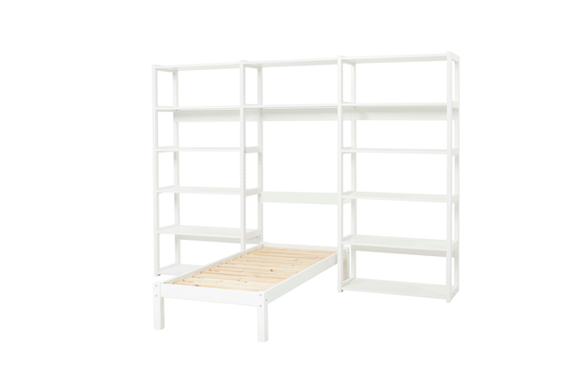 Hoppekids Storey wandkast met  14 planken en bed 70 x 160 cm 