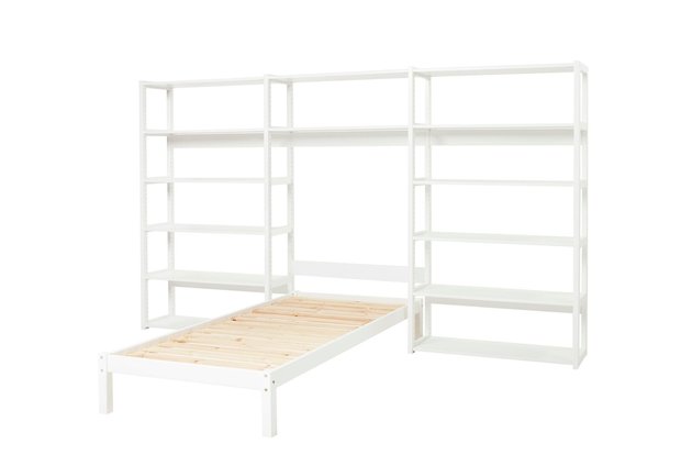 Hoppekids Storey wandkast met  14 planken en bed 90 x 200 cm 