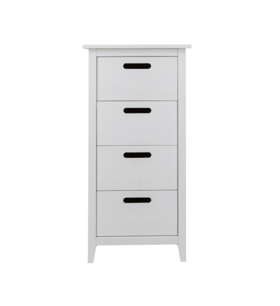 Infanskids Solvita ladekast met 4 laden wit 