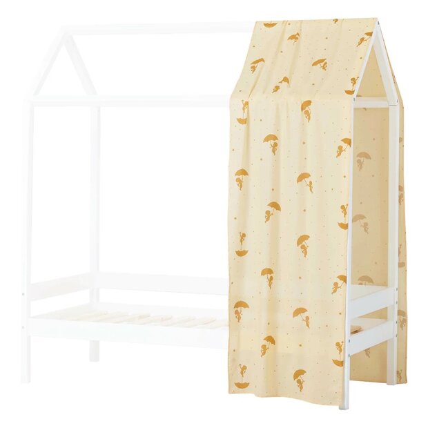 hoppekids gordijn huisbed ole lukoie geel