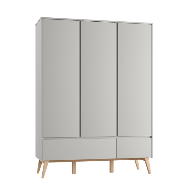 swing 3 deurs kast met laden grijs