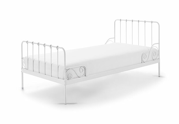 Alice metalen bed wit 90x200