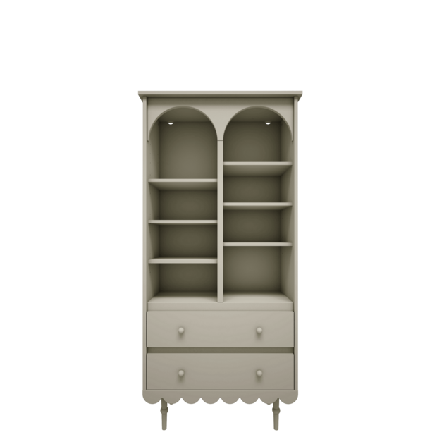 Babushka boekenkast olive
