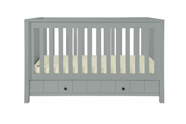 Allpin meegroei ledikant 70x140 grijs