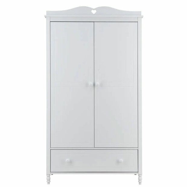 Emma 2 deurs kast hartje wit