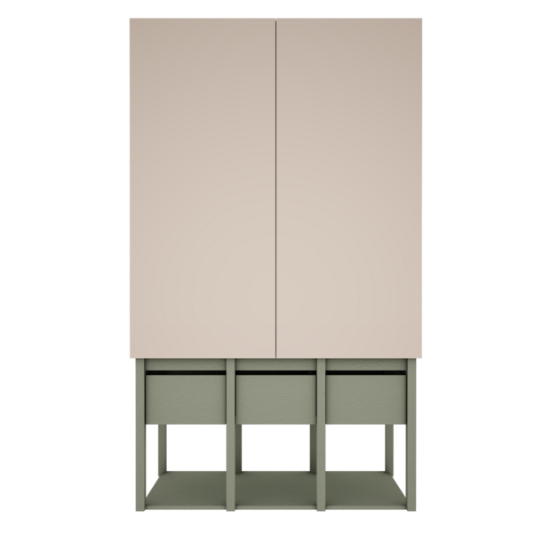 Tweens 2 deurs kast zand eucalyptus