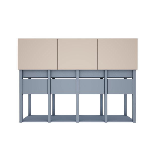 Tweens wandkast zand blauw