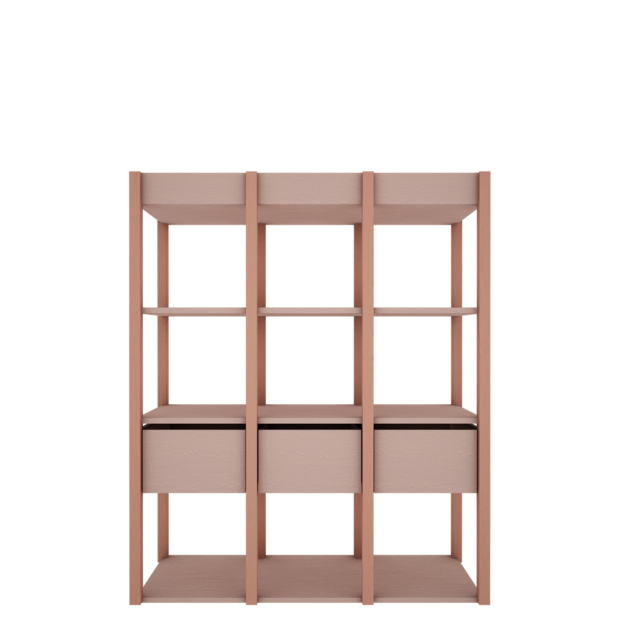 Tweens boekenkast koraal roze