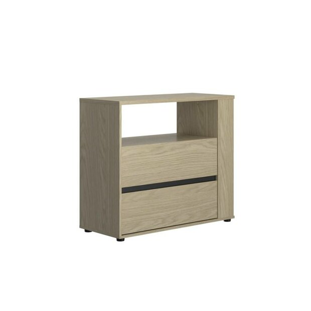 Gami Nael ladekast 2 laden eiken zwart