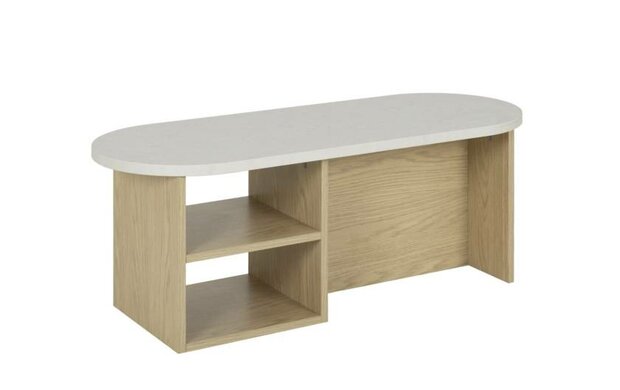 Gami Auriol nachtkastje ovaal gerookt eiken look