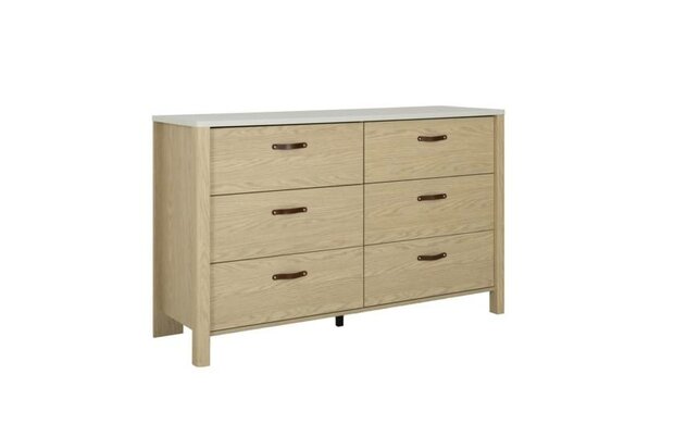 Auriol 6 laden kast gerookt eiken look