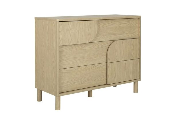 Gami Galys 3 laden commode gerookt eiken decor