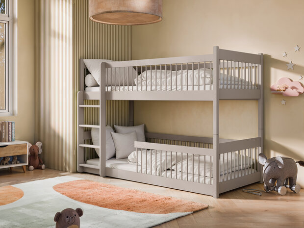 Brindisi stapelbed 90x200 cashmere massief grenen