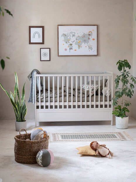 Vintage meegroei ledikant 70x140 cashmere