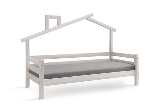 Nova huis bedbank 90x200 grenen wit