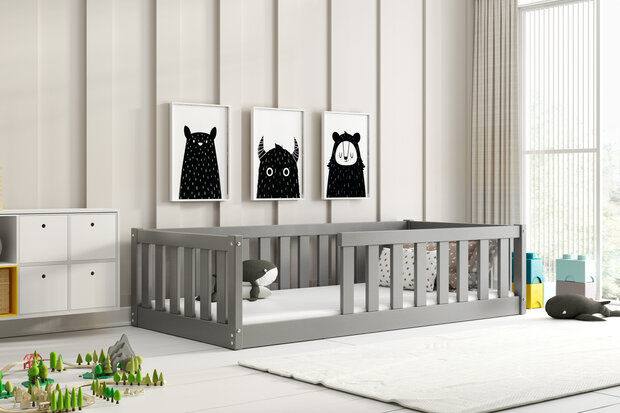 Greco inloop bed 80x160 grenen grijs