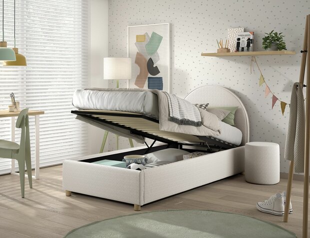 Moon opbergbed 90x200 wit