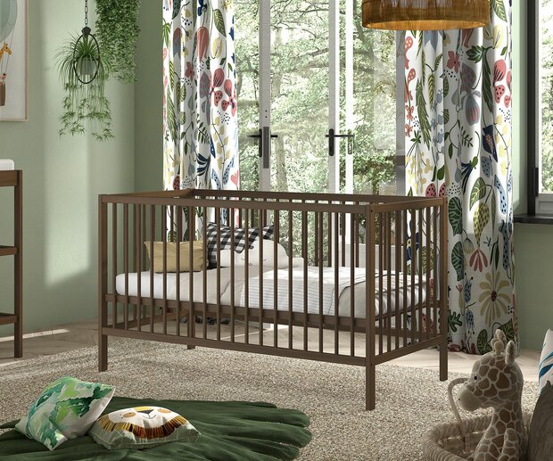 Jaxx Dino 70x140 meegroei ledikant walnoot