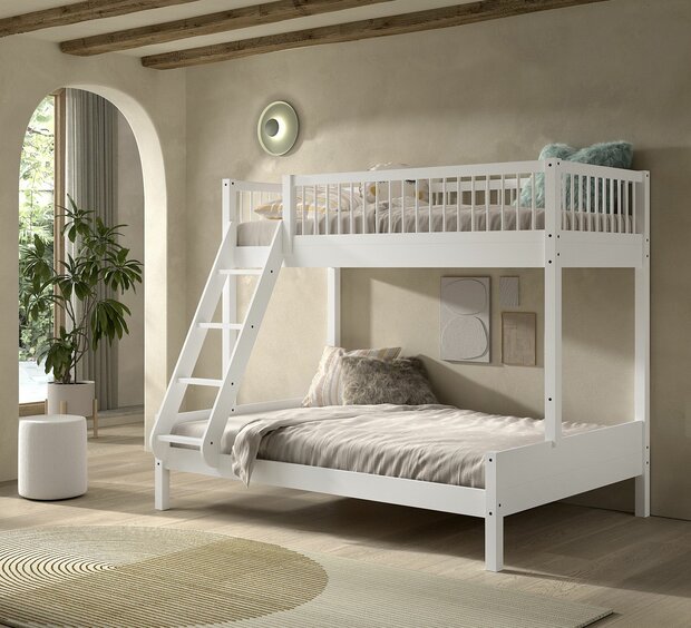 Forrest family stapelbed 90x200-140x200 beuken wit