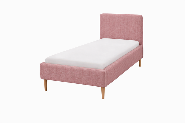 Jip gestoffeerd bed 90x200 oud roze