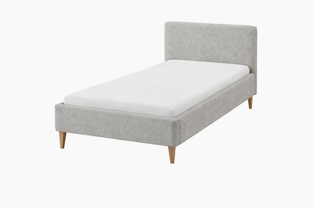 Jip gestoffeerd bed 90x200 cement grijs