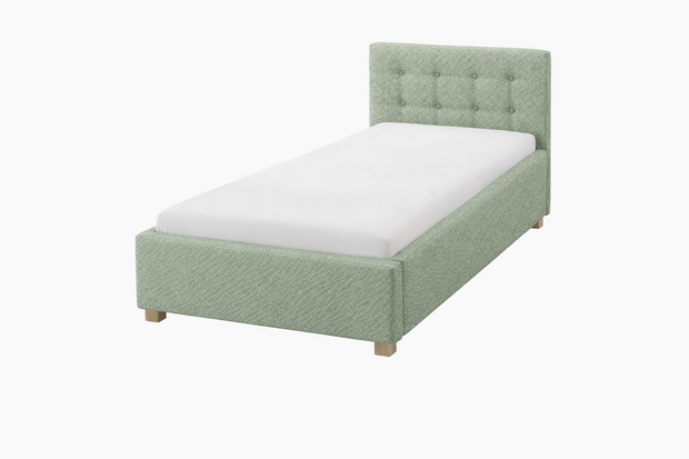 Luna gestoffeerd bed 90x200 groen