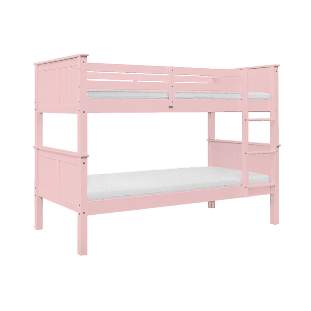 collet paneel deelbaar stapelbed 90x200 roze