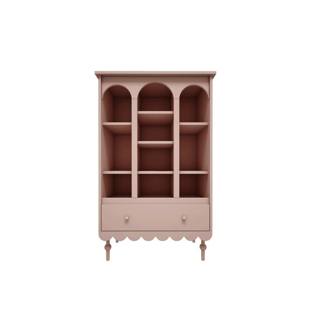 Babushka boekenkast pink