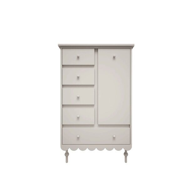 Babushka commode hoog wit