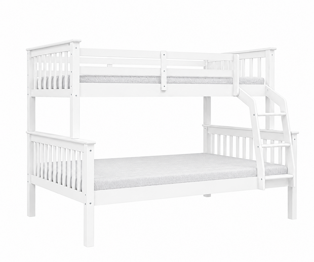Collet spijlen trio stapelbed wit 90x200/120x200