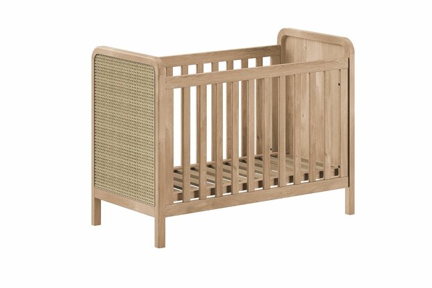 Woods 60x120 eiken rotan ledikant