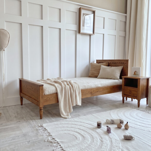 Boho 140x200 eiken look bed 
