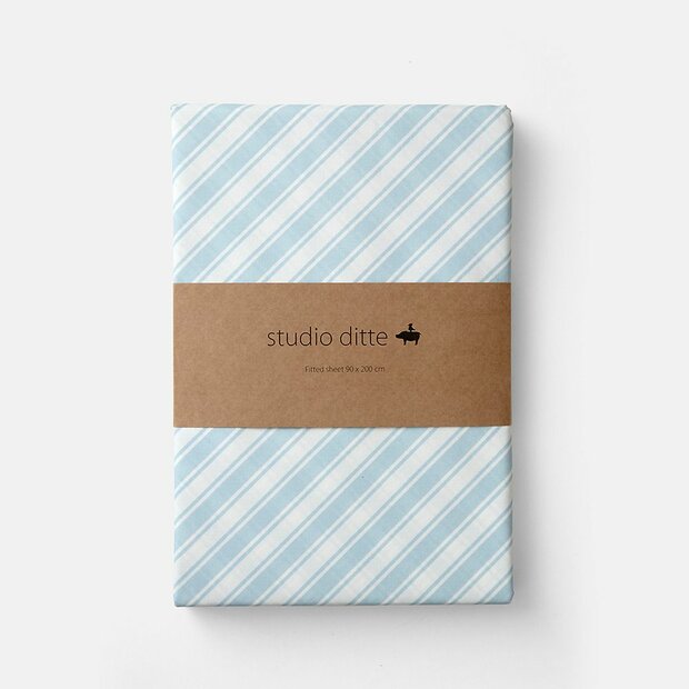 studio ditte franse strepen licht blauw 90x200