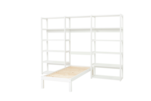 Hoppekids Storey wandkast met  14 planken en bed 70 x 160 cm 
