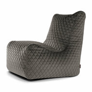 Slowdown seat zitzak lure luxe verlours grijs