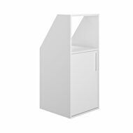 schuine wandkast wit