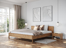Alessano massief eiken bed 180x200