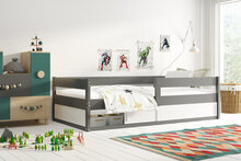 Latiano peuterbed 80x160 met schuifdeur grijs wit