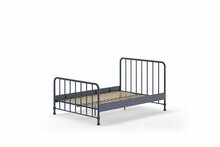Bronxx 140x200 bed metaal denim blue